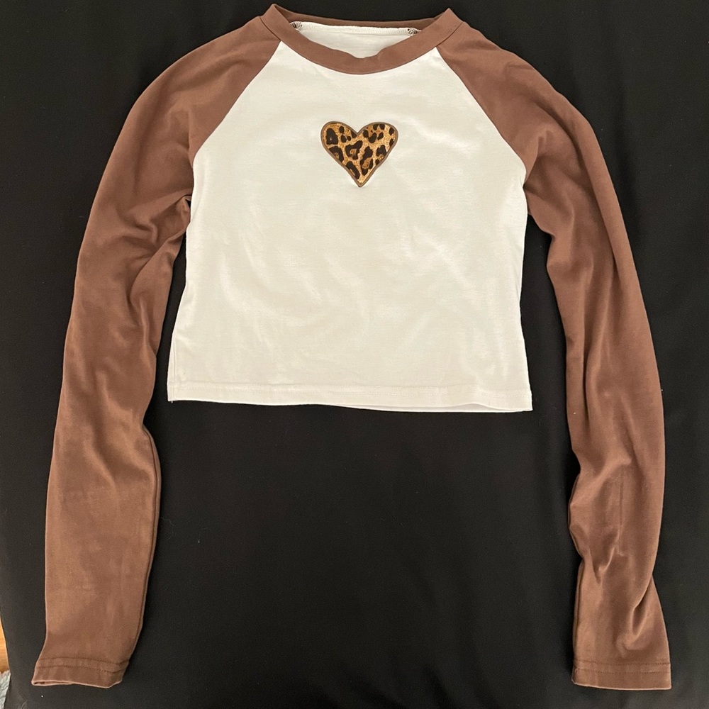 Long sleeve crop top reversible